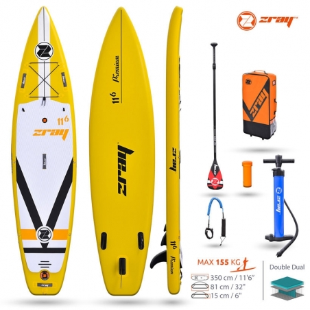 Paddle gonflable : SUP Zray FURY DUAL 11'6 Paddle gonflable : SUP Zray FURY DUAL 11'6