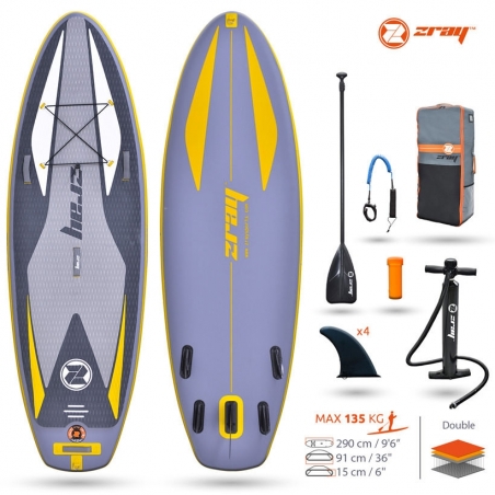 Paddle gonflable : SUP Zray SNAPPER 9'6" Paddle gonflable : SUP Zray SNAPPER 9'6"