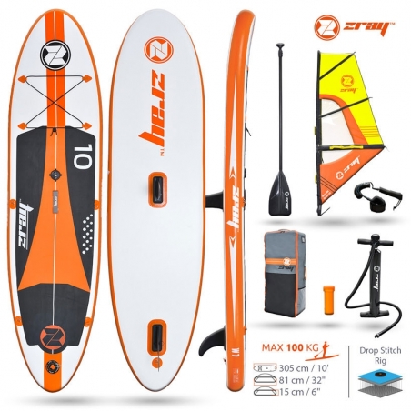 Paddle gonflable : SUP Zray W1 - Pack avec voile
