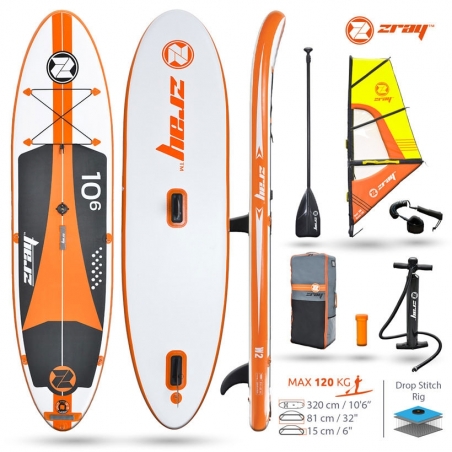 Paddle gonflable : SUP Zray W2 - Pack avec voile