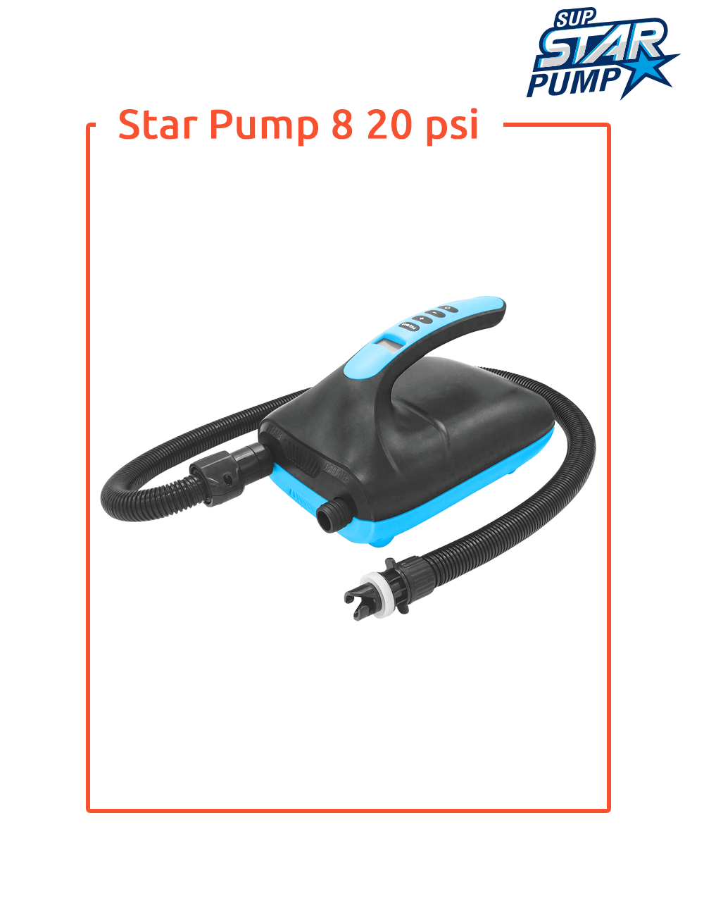 Gonfleur Electrique à batterie Paddle/Kayak STAR PUMP 9 - 16 PSI